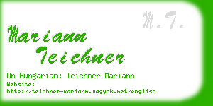 mariann teichner business card